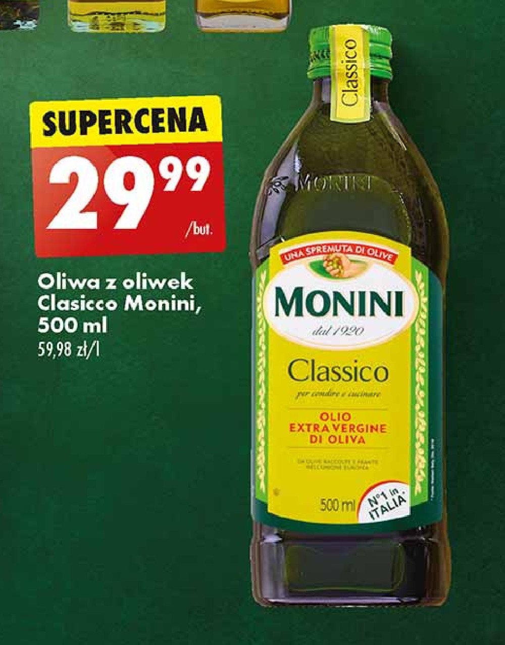 Oliwa z oliwek extra vergine Monini classico promocja