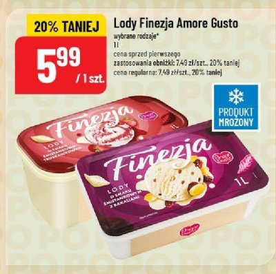 Lody Finezja Amore Gusto promocja w POLOmarket