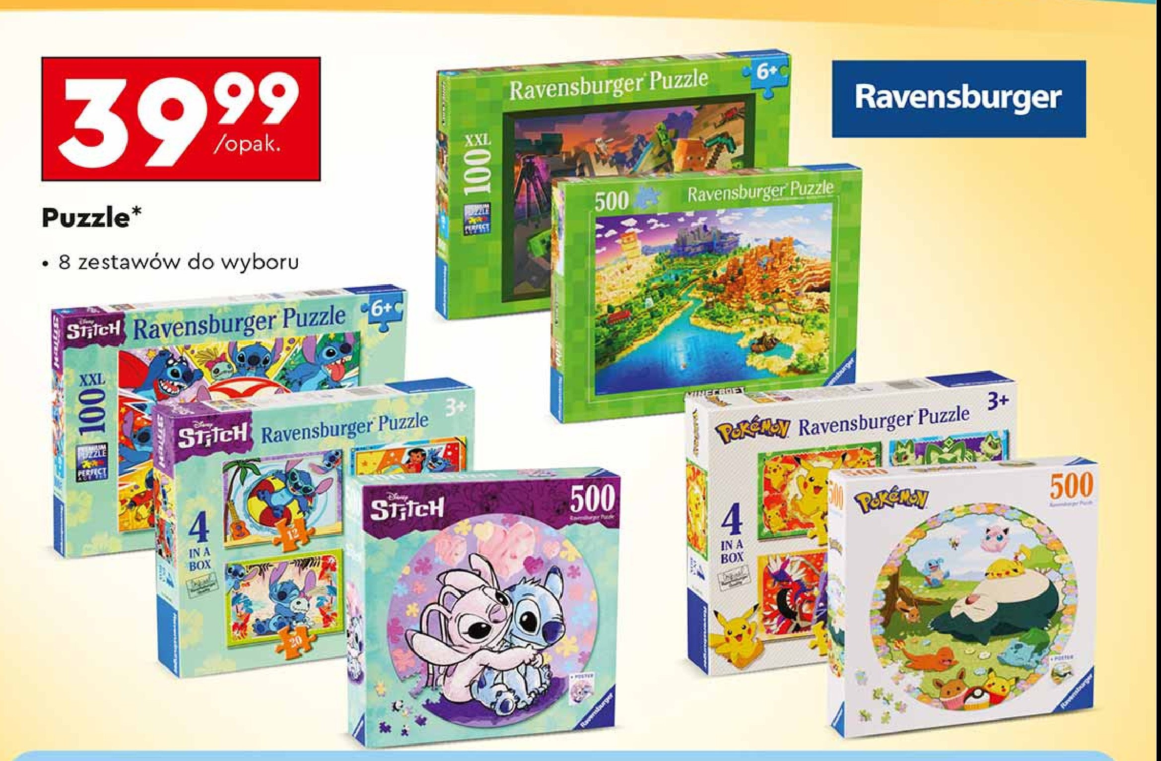 Puzzle 100 elementów Ravensburger promocja w Biedronka