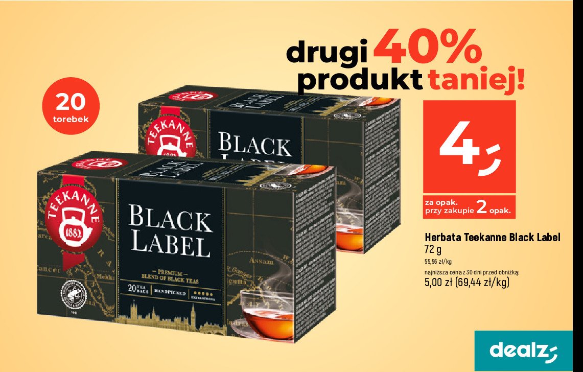 Herbata Teekanne black label promocja