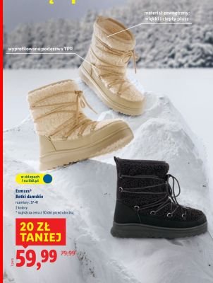 Botki damskie sk贸rzane Tom & rose promocja w Lidl
