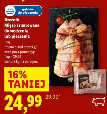 Rzeźnik Mięso sznurowane do wędzenia lub pieczenia promocja w Lidl