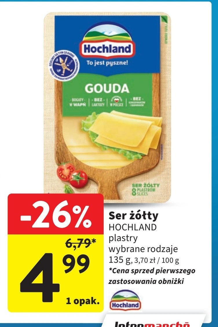 Ser gouda w plastrach - Hochland promocja