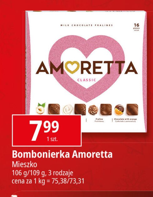 Bombonierka classic Mieszko amoretta promocja