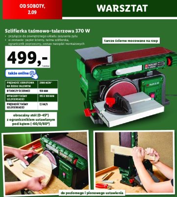 Szlifierka taśmowo-talerzowa 370 w Parkside promocja