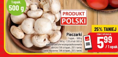 Pieczarki 500 g promocja w POLOmarket