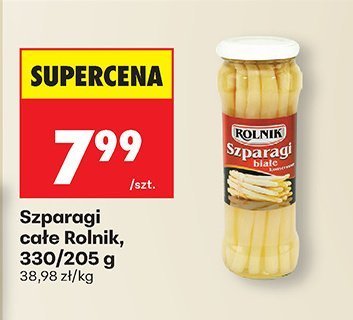 Szparagi całe Rolnik, 330/205 g promocja w Biedronka