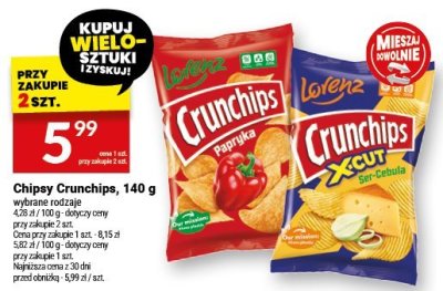 Chipsy Crunchips, 140 g promocja w Twój Market