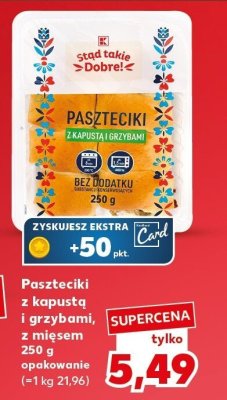 Paszteciki z kapustą i grzybami, z mięsem Stąd takie Dobre! 250 g promocja w Kaufland