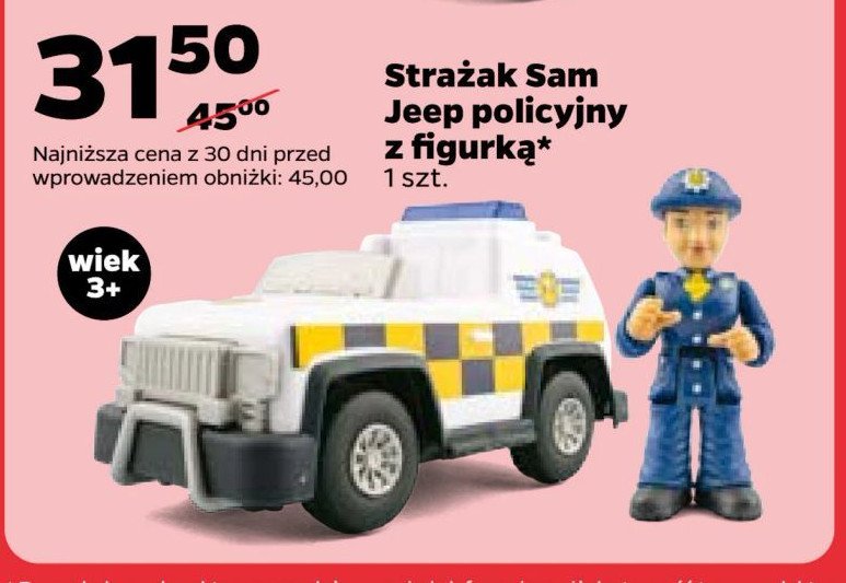 Jeep policyjny z figurką promocja