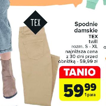 Spodnie damskie s-xl Tex promocja