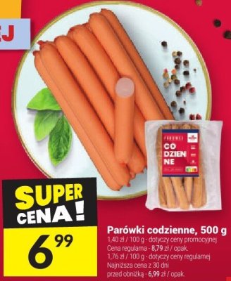 Parówki codzienne, 500 g promocja w Twój Market