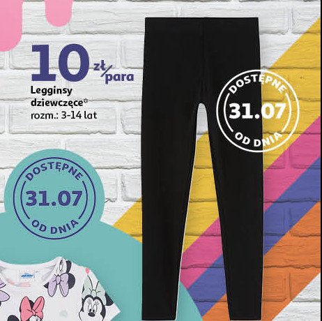 Legginsy dziewczęce rozm. 3-14 lat Auchan inextenso promocja