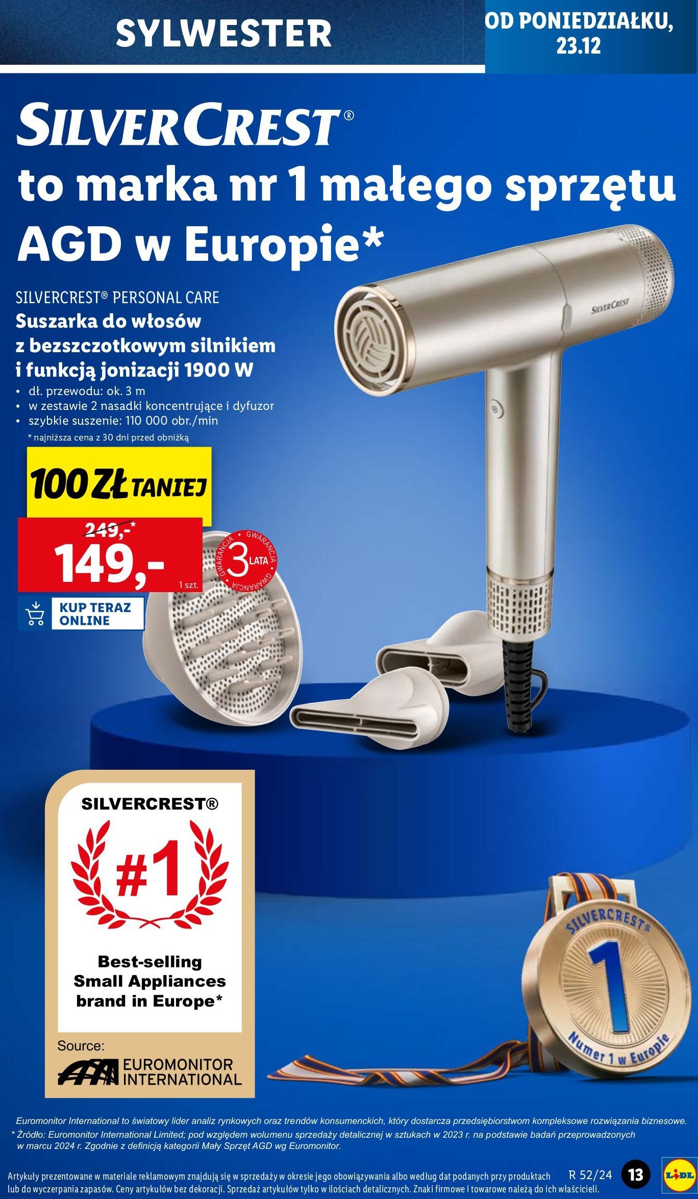 Suszarka z jonizacją Silvercrest promocja w Lidl