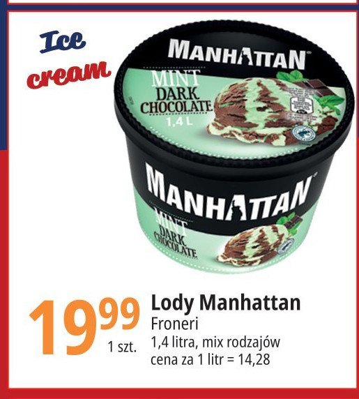 Lody mint & dark chocolate Nestle manhattan Manhattan (nestle) promocja