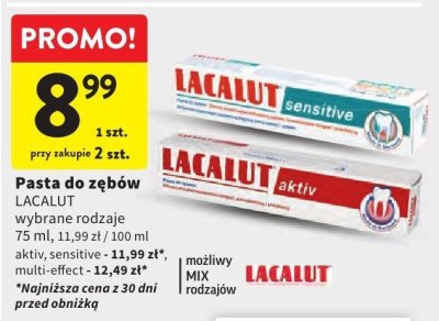 Pasta do zębów Lacalut wybrane rodzaje promocja w Intermarche