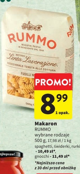 Makaron penne rigate Rummo promocja