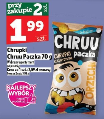 Chrupki Chruu Paczka 70 g promocja w TOPAZ