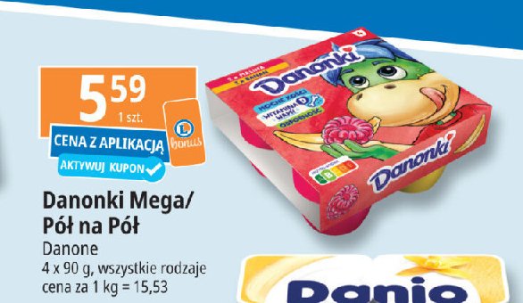 Serek malina-banan Danone danonki mega promocja w Leclerc