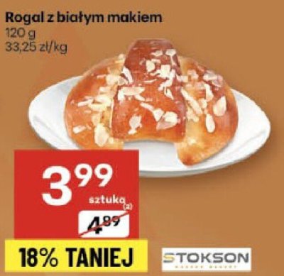 Rogal z białym makiem Stokson promocja w Delikatesy Centrum