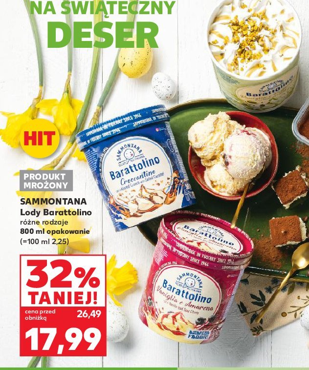 Lody vaniglia e amarena promocja