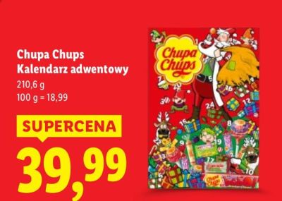 Kalendarz adwentowy Chupa Chups promocja w Lidl
