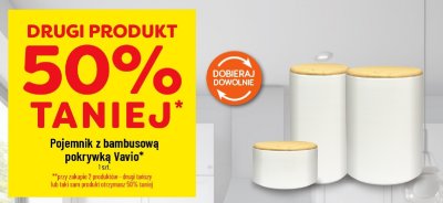 Pojemnik z bambusową pokrywką Vavio 1 szt. promocja w POLOmarket