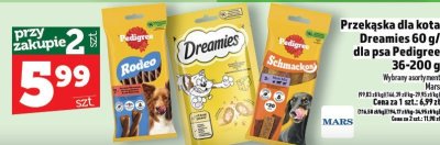 Przekąska dla kota Dreamies 60g / dla psa Pedigree 36-210g promocja w TOPAZ