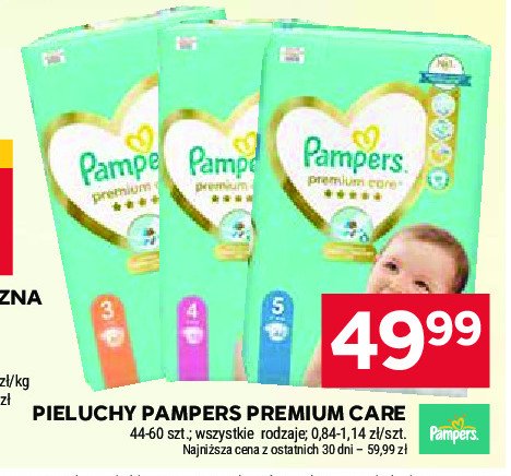 Pieluchy dla dzieci 3 midi Pampers premium care promocja