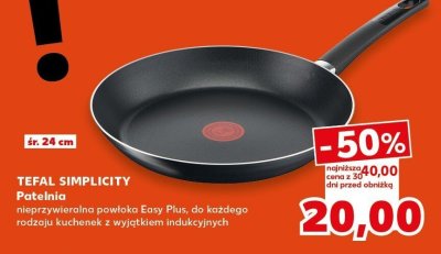 Patelnia nieprzywieralna powłoka Easy Plus 24 cm promocja w Kaufland