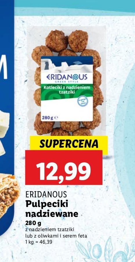 Pulpeciki nadziewane tzatziki Eridanous promocja