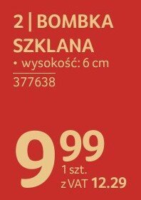 Bombka szklana wysokość 6 cm promocja w Selgros