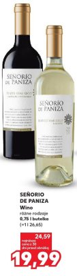 Wino SEÑORIO DE PANIZA różne rodzaje promocja w Kaufland