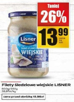 Filety śledziowe Filety śledziowe wiejskie LISNER promocja w Supeco