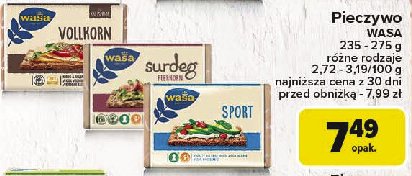 Pieczywo chrupkie sport Wasa promocja w Carrefour Market