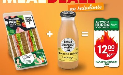 Kanapka Trójkąt + Sok Bracia Sądownicy promocja w Żabka