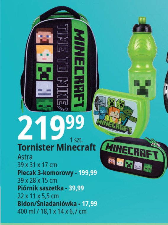 Tornister minecraft 39 x 31 x 17 cm Astra head promocja