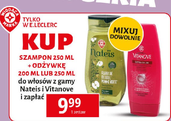 Szampon nateis 250 ml + odżywka vitanove 200 ml Wiodąca marka promocja