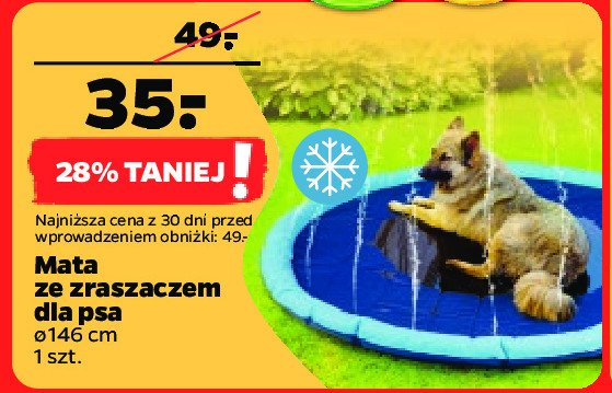 Mata ze zraszaczem dla psa 146 cm promocja