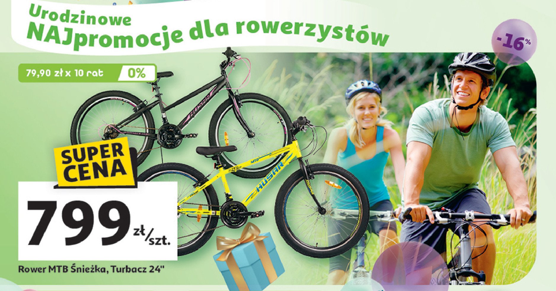 Rower 24" 艣nie偶ka Husar promocja