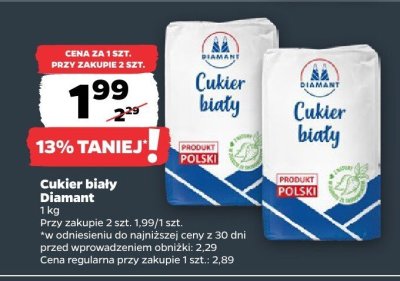Cukier biały Diamant promocja w Netto
