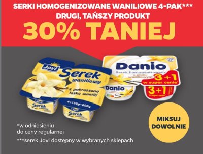 Serek homogenizowany waniliowy 4-pak promocja w Netto