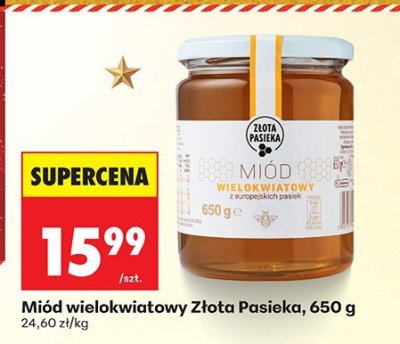 Miód wielokwiatowy Złota Pasieka promocja w Biedronka