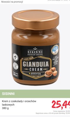 Krem z czekolady i orzechów laskowych Sisinni Gianduia Cream promocja w Rossmann