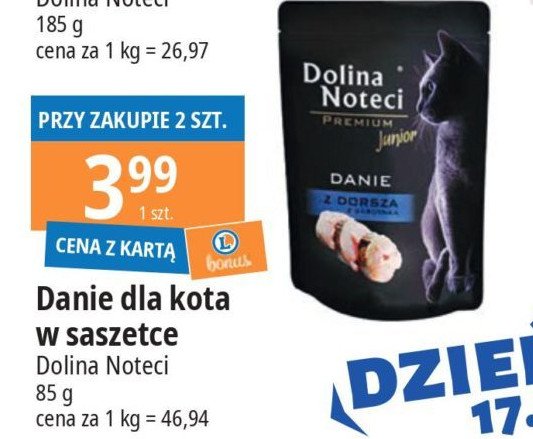 Karma dla kota z dorsza DOLINA NOTECI PREMIUM promocja