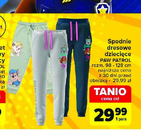 Spodnie dresowe psi patrol promocja