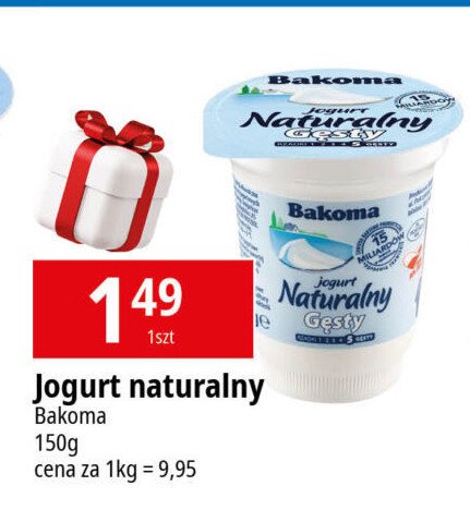 Jogurt naturalny gęsty Bakoma naturalny promocja