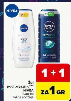Żel pod prysznic NIVEA Creme Soft 500ml promocja w Carrefour