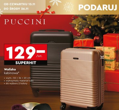 Walizka kabinowa Puccini promocja w Biedronka