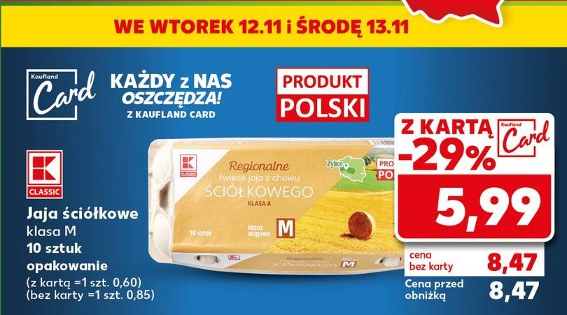 Jaja z chowu ściółkowego klasa m K-classic promocja